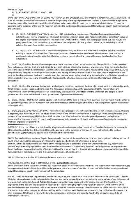 Case Digest: PEOPLE VS. CAYAT, G.R. No. L.
